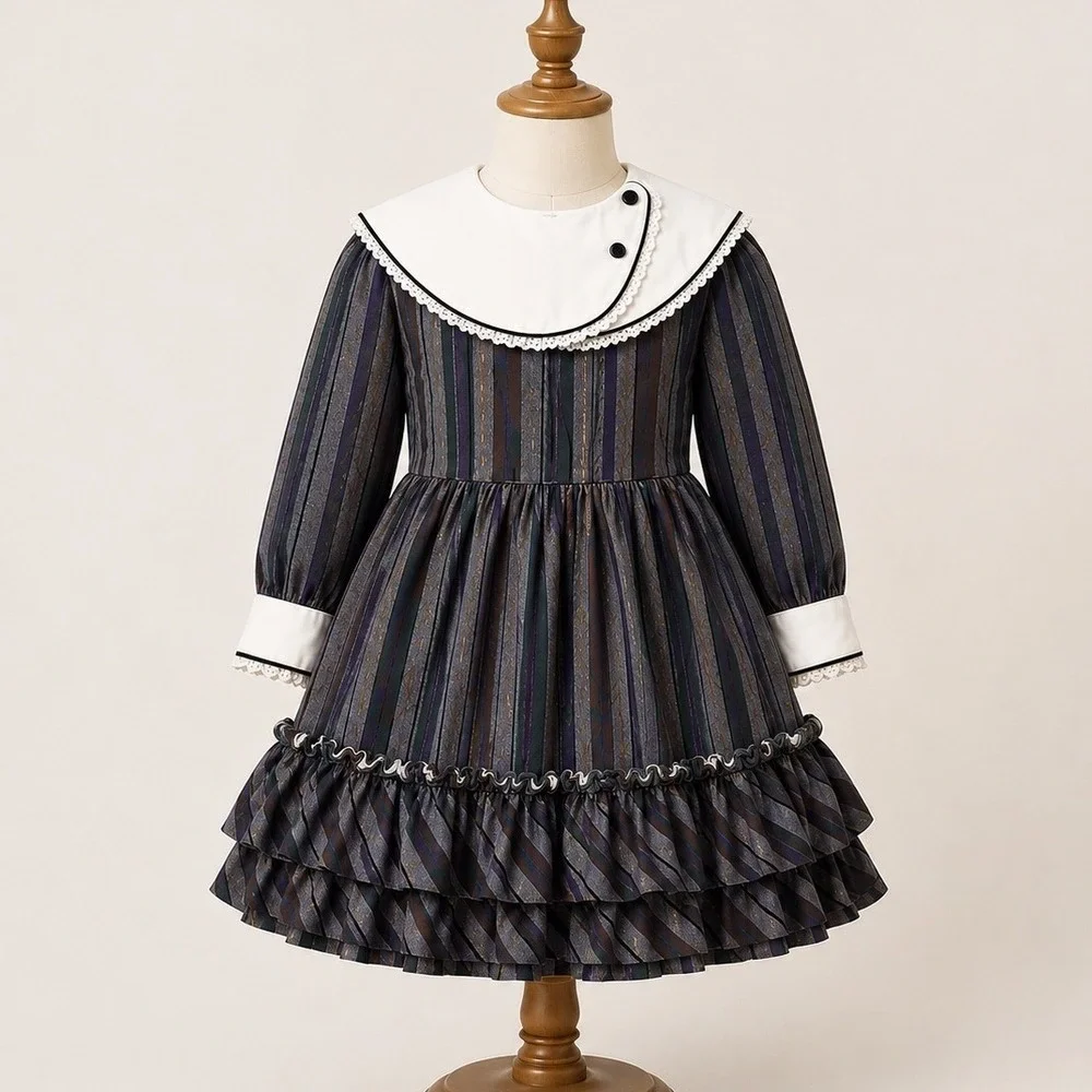 VTG Sweet N Sassy Dress Girls‎ Size 10 Long Sleeve Ruffled Full Circle Costume